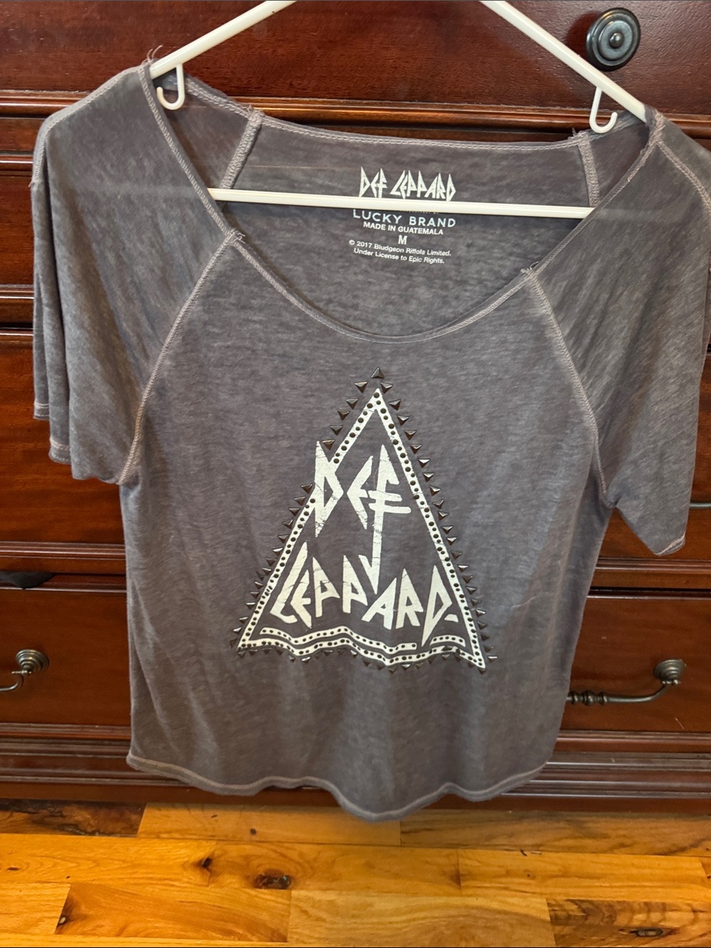 Lucky Brand Gray Def Leppard Short-Sleeve Graphic Tee